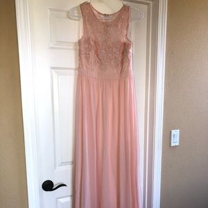 Blush/light pink maxi dress
